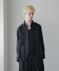 UXURY MATERIAL BISHU WOOL SHIRT JACKET