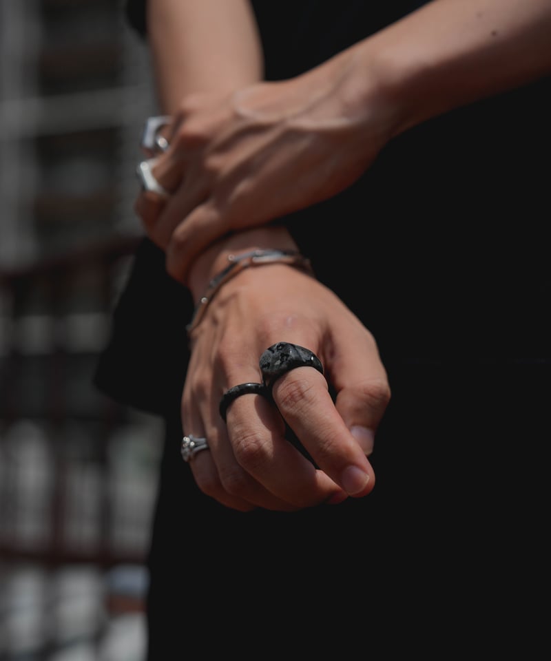 CTHY ストーンリング　19号　ブラックオニキス FOLIE ALL STONE RING “SIGNET” | CTHY
