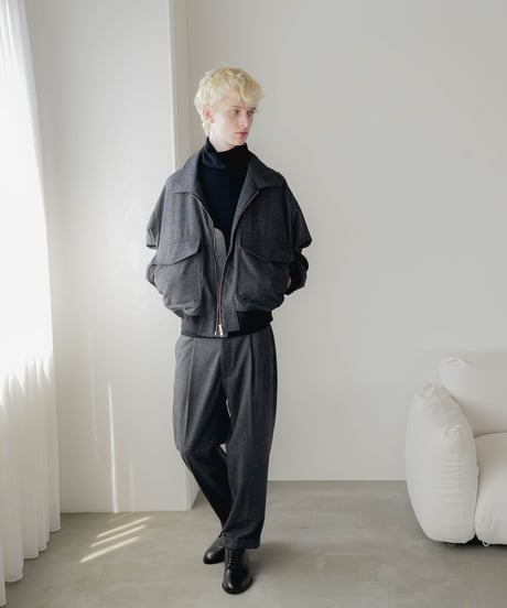 HERRINGBONE TWEED BLOUSON