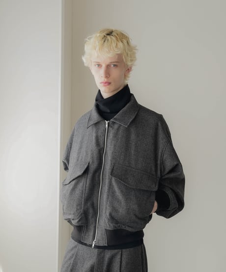 HERRINGBONE TWEED BLOUSON