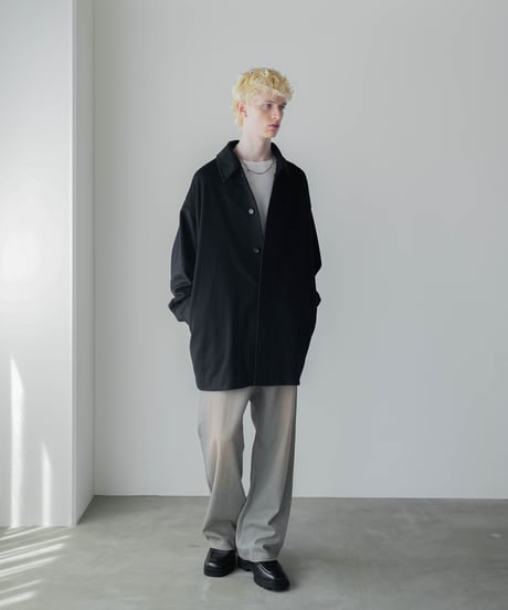 LUXURY MATERIAL Super180's BISHU WOOL COCOON COAT