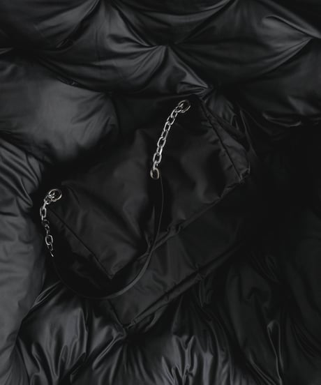 LUXURY MATERIAL LIMONTA NYLON PADED CHAIN BAG