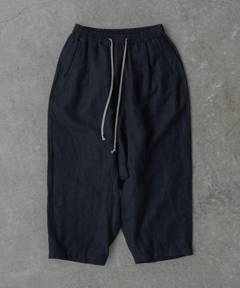 SHRINK WOOL LINEN ARTISAN SAROUEL PANTS | CTHY