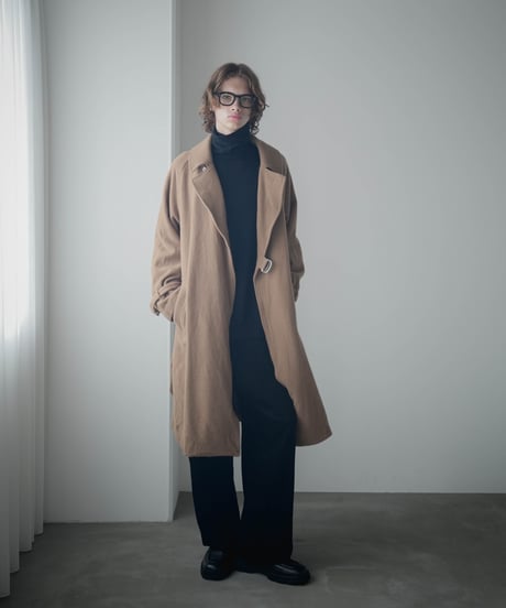 Super140's Jackal SHRINK WOOL TIELOCKEN COAT