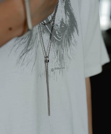 SILVER TASSEL DOUBLE NECKLACE
