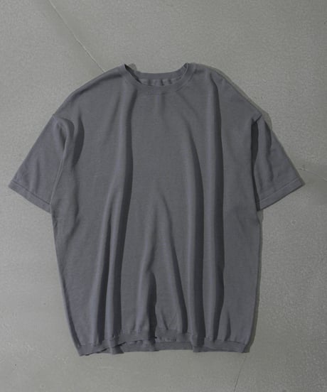 LUXURY MATERIAL SILK COTTON KNIT H/S TEE