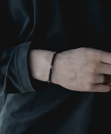 SILVER × STONE BEADS BRACELET
