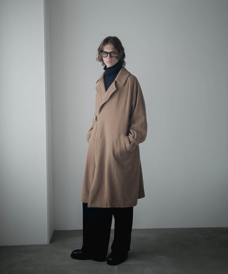 Super140's Jackal SHRINK WOOL TIELOCKEN COAT