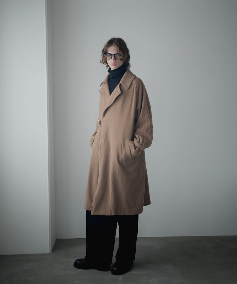 Super140's Jackal SHRINK WOOL TIELOCKEN COAT |