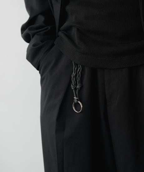 GUIDI LEATHER BRAID KEYRING