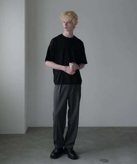 LUXURY MATERIAL SILK COTTON KNIT H/S TEE