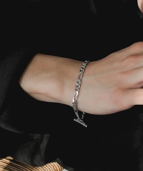 ITALIAN SILVER FIGARO CHAIN BRACELET