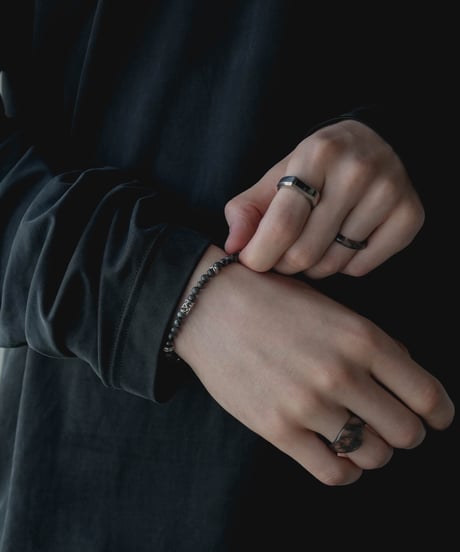 SILVER × STONE BEADS BRACELET