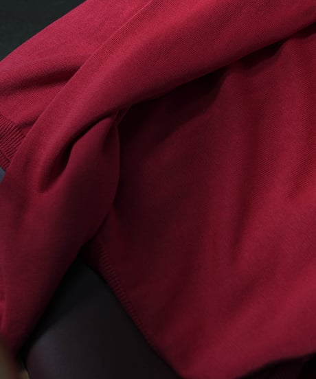 LUXURY MATERIAL SILK COTTON KNIT H/S TEE