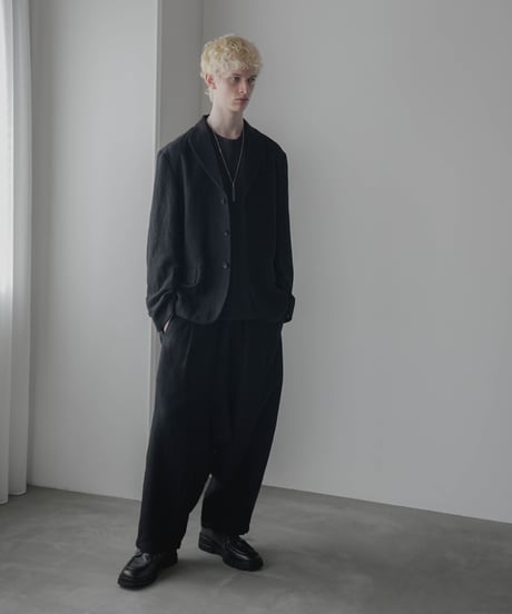 SHRINK WOOL LINEN ARTISAN SAROUEL PANTS