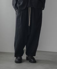 SHRINK WOOL LINEN ARTISAN SAROUEL PANTS