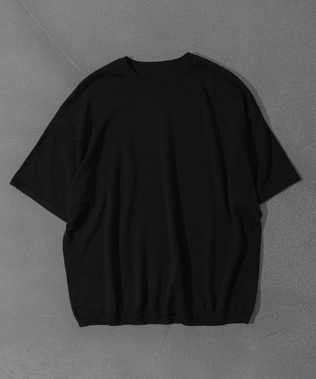 LUXURY MATERIAL SILK COTTON KNIT H/S TEE