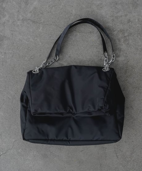 LUXURY MATERIAL LIMONTA NYLON PADED CHAIN BAG