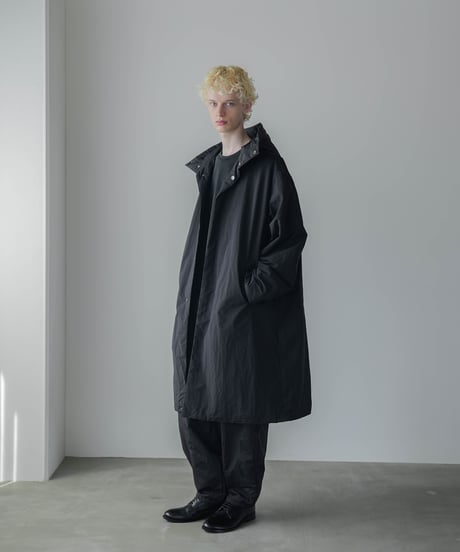 PADDED NYLON HOODED COAT
