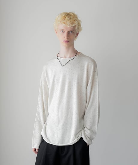 COLOR NEP YARN WOOL ROLL KNIT