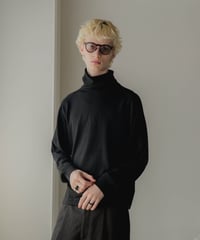 LUXURY MATERIAL Super160's / 140's BISHU WOOL TURTLENECK KNIT