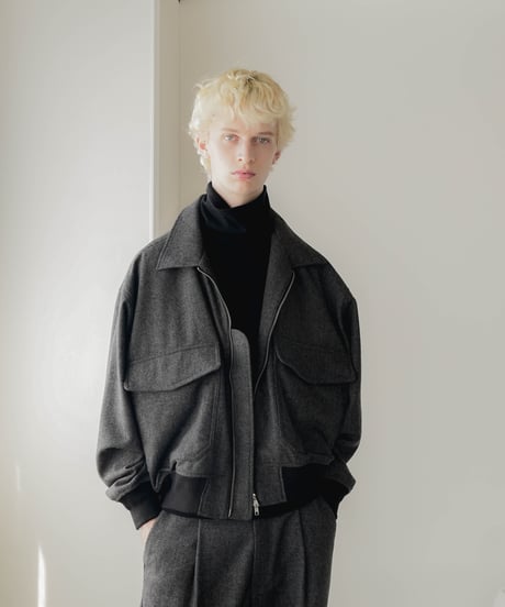 HERRINGBONE TWEED BLOUSON
