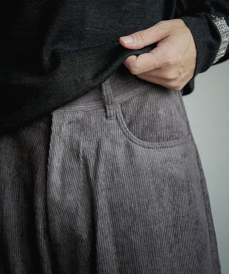 VISCOSE WOOL CORDUROY TROUSERS