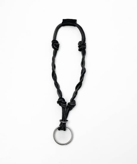 GUIDI LEATHER BRAID KEYRING