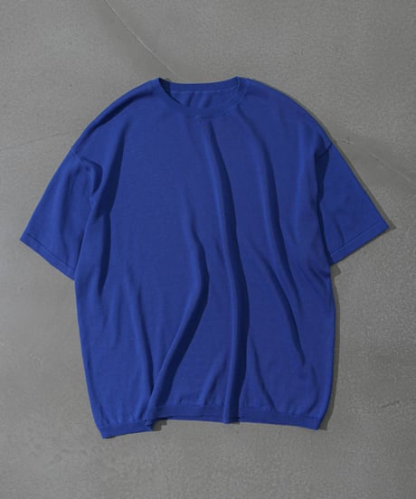 LUXURY MATERIAL SILK COTTON KNIT H/S TEE