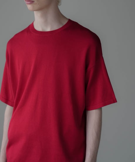 LUXURY MATERIAL SILK COTTON KNIT H/S TEE