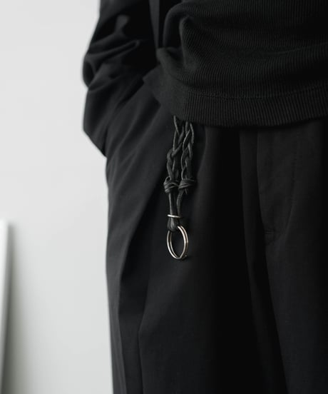 GUIDI LEATHER BRAID KEYRING