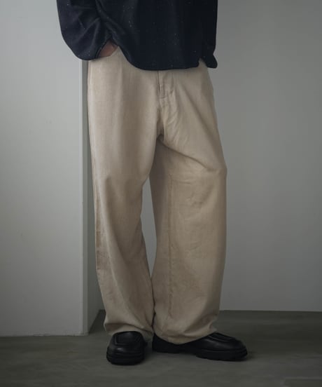 VISCOSE WOOL CORDUROY TROUSERS