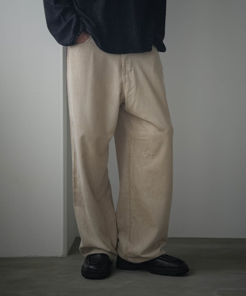 VISCOSE WOOL CORDUROY TROUSERS | CTHY