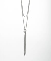 SILVER TASSEL DOUBLE NECKLACE