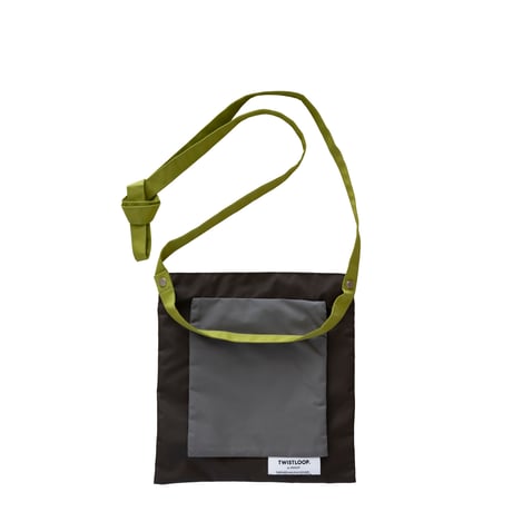 TWISTLOOP-COMPOSITION Shoulder #DARK KHAKIxGRAY