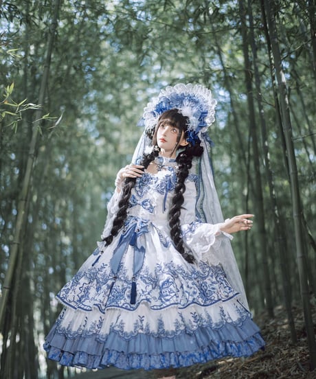 Bramble Rose /  磁韻華章コレクション 蝶恋青花 ロリィタドレス ワンピース set [LO1431]