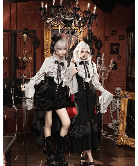 with PUJI Letter and Poetry / 夜鴉 ゴシックロリィタセット  [LO1655]