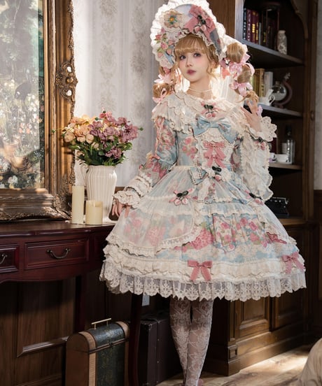 Bramble Rose / Porcelain Strawberry  ロリィタドレス set [LO1661]