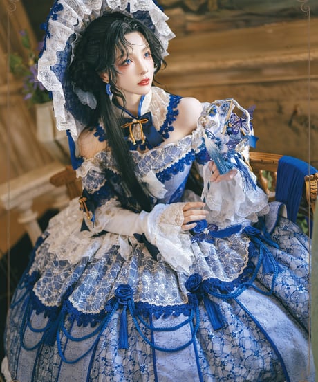 HinanaQueena /  千刻玲瓏 ロングドレス ウエディングドレス フルセット [LO1660]