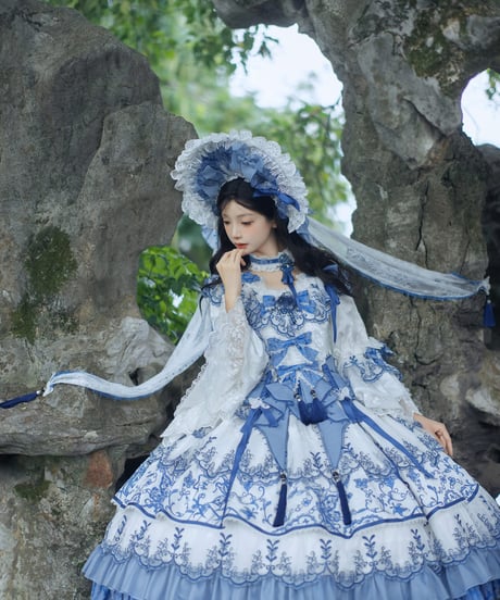 Bramble Rose /  磁韻華章コレクション 蝶恋青花 ロリィタドレス ワンピース set [LO1431]