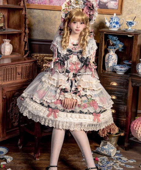 Bramble Rose / Porcelain Strawberry  ロリィタドレス set [LO1661]