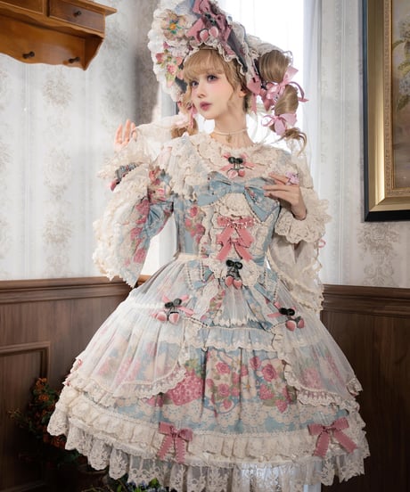 Bramble Rose / Porcelain Strawberry  ロリィタドレス set [LO1661]