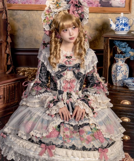 Bramble Rose / Porcelain Strawberry  ロリィタドレス set [LO1661]