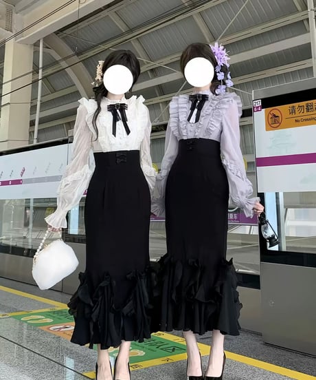 with PUJI  /  ローラのお茶会 ロリィタドレス フィッシュテール ワンピース [LO1426]