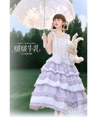 Pookie / Bubbly Milk ロリィタドレス スカート、キャミソール、サッシュ [LO1624]