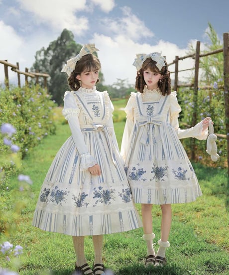 with PUJI Letter and Poetry / アイリス ロリィタドレス セット [LO1648]
