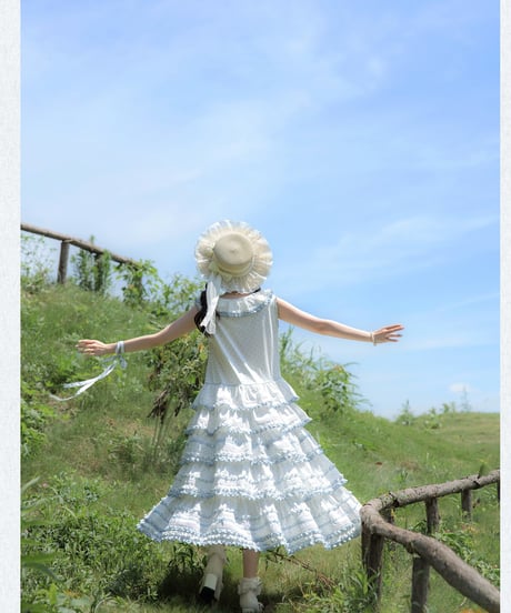 Pookie / Bubbly Milk ロリィタドレス 5段JSK、バイカラーJSK [LO1624]