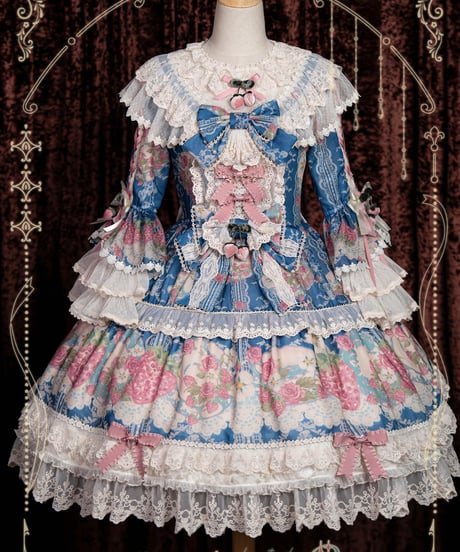 Bramble Rose / Porcelain Strawberry  ロリィタドレス set [LO1661]