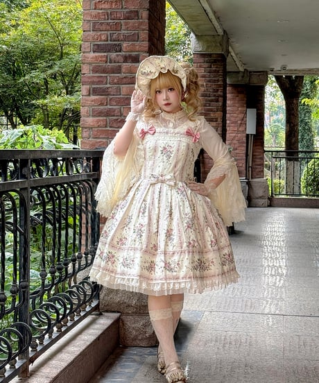 Miss Point スーザン・ガーデン ロリィタ ボックスプリーツJSK, コルセットJSK [LO1656]