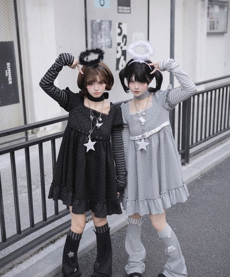 with PUJI / レトロ・スイート・パンク・エンジェル ワンピースセット [LO1647]